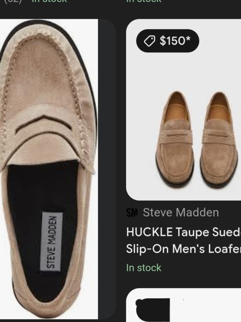 Steve Madden Taupe Suede Penny Loafers